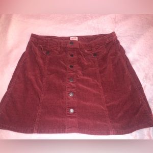 Mossimo Red Corduroy Skirt